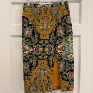 Maeve Anthropologie Women's Pull On Tapestry Style Stretch Pencil Skirt, Small